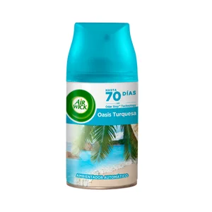 AIR WICK Ambientador Oasis Turquesa- Recambio AIR WICK FRESHMATIC 250 ml.