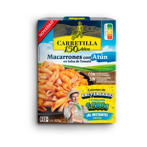 Imagen de CARRETILLA Macarrones con atún en salsa de tomate 325g