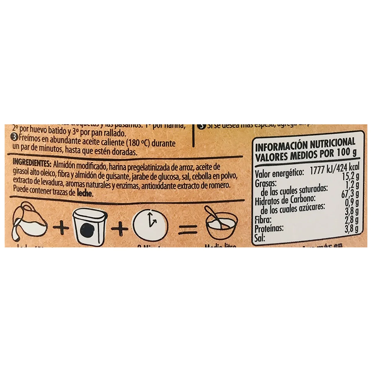 Mix bechamel instantánea en frío sin gluten 240 g.