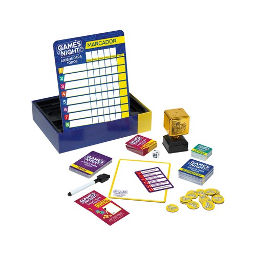 Juego de mesa Games Night Familiar, entre 2 y 8 jugadores, IDEAL.