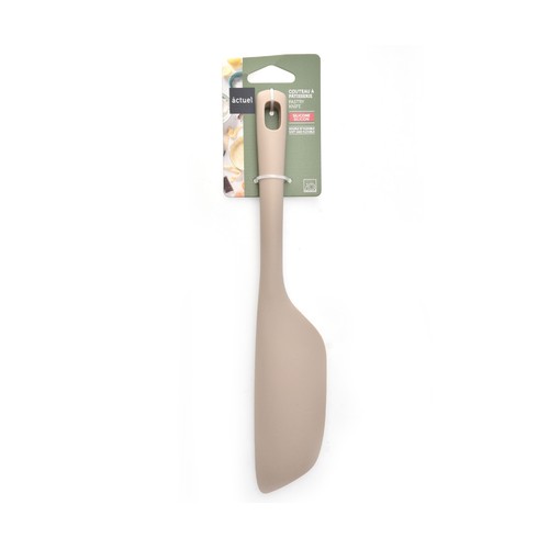 Cuchillo 29cm de silicona color beige para repostería. ACTUEL