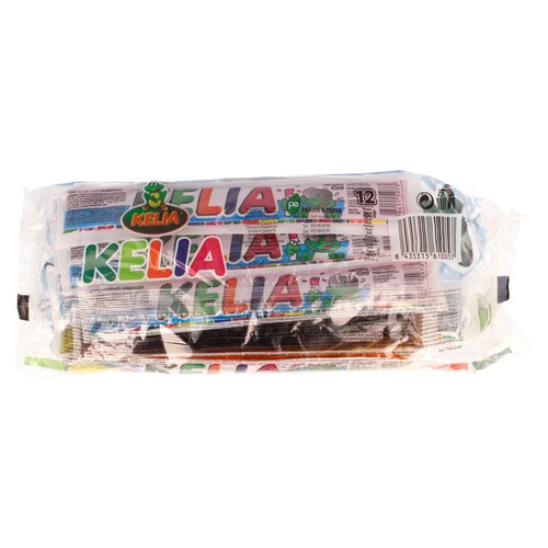 KELIA Bebidas refrescantes aromatizadas (golosinas para congelar con zumo de fruta) KELIA 12 unidades de 45 mililitros