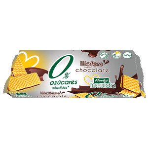 Imagen de FLORBÚ Te cuiida Galletas barquillo con relleno de chocolate sin grasas hidrogenadas 160g.