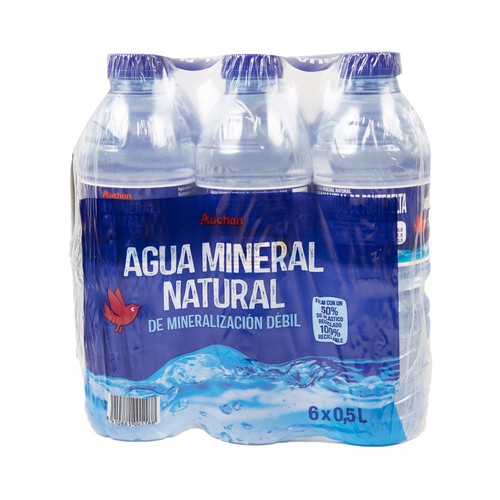 Agua mineral PRODUCTO ALCAMPO pack 6 x 50 cl.