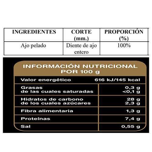 MIMAFLOR Ajo pelado 100 g.