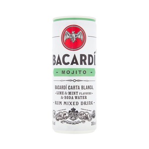 BACARDI Combinado Bacardí carta blanca mojito Lata de 25 cl.