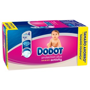 Imagen de DODOT Activity Pañales talla 4 para niños de 9 a 14 kilogramos 144 uds.