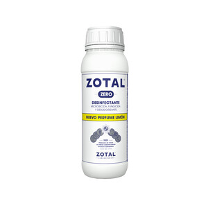 ZOTAL Desinfectante microbicida, fungicida y desodorante, perfume limón ZOTAL ZERO 500 ml.