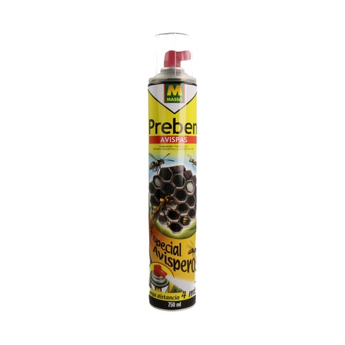 Spray de 750 mililitros de insecticida concentrado especial para avisperos MASSÓ GARDEN Preben.