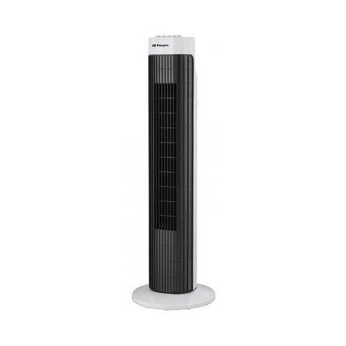 Ventilador de torre oscilante ORBEGOZO TW 0750, 45W, 3 velocidades, altura 77cm.