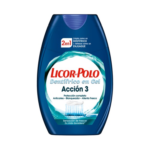 LICOR DEL POLO Pasta de dientes + enjuague bucal, con sabor a menta fresca LICOR DEL POLO Acción 3 75 ml.