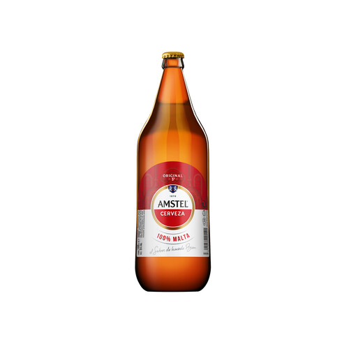AMSTEL 100% malta Cerveza Pilsener botella de 1 l.
