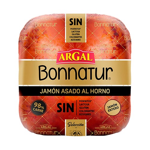 BONNATUR Jamón cocido asado en horno al corte. - Loncha normal 2 a 3 mm