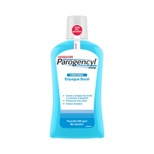 PAROGENCYL Enjuague bucal sin alcohol, que ayuda al tratamiento y prevención de la gingivitis PAROGENCYL Control 2 x 500 ml.