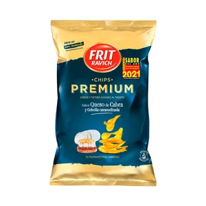 FRIT RAVICH Patatas fritas sabor queso de cabra y cebolla caramelizada 150 g.