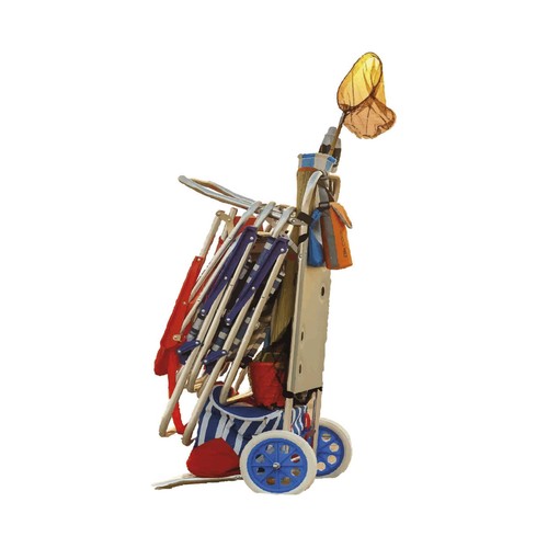 Carrito de playa en aluminio 105X51X52cm, EURASPA.