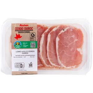 Alcampo Cultivamos LO Bueno Filetes de Lomo al Ajillo de Cerdo Duroc  350 G.