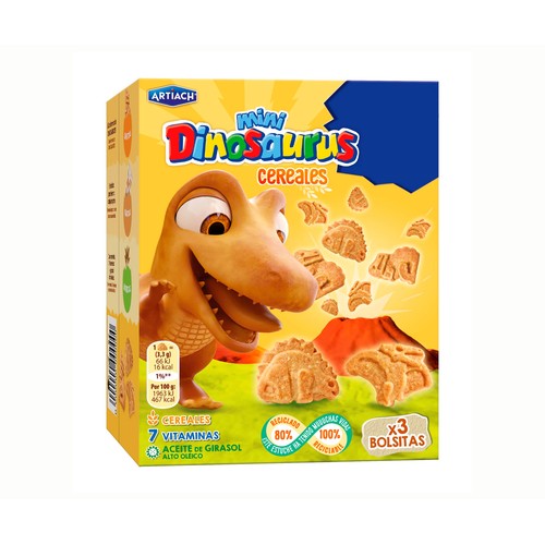 ARTIACH Galleta dinosaurus mini cereal 120 g.