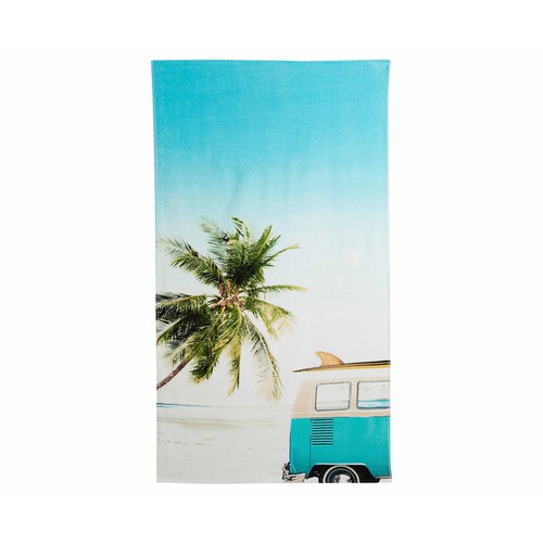 Toalla de playa velour, 90x160cm, 100% Algodón, 350g/m², ACTUEL. diferentes modelos, 1 unidad.