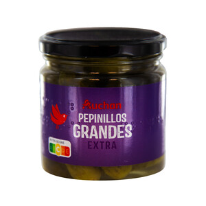 Imagen de PRODUCTO ALCAMPO Pepinillos grandes en vinagre 50/60 piezas extra frasco de 180 g.
