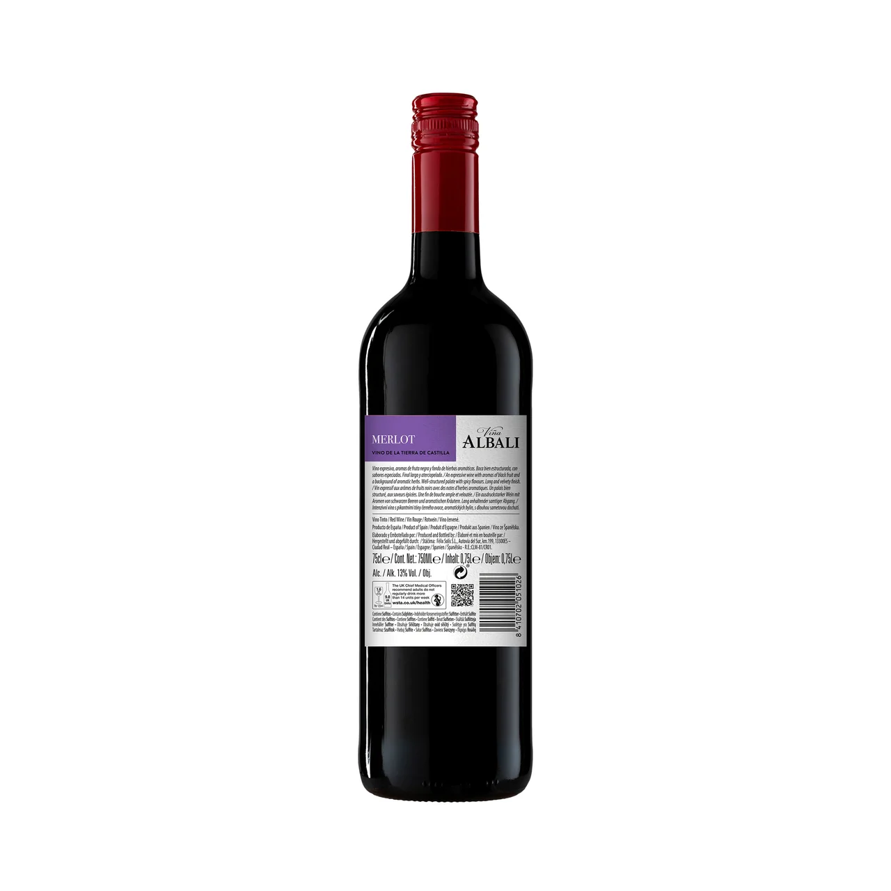 VIÑA ALBALI  Vino tinto con IGP Vinos de la Tierra de Castilla VIÑA ALBALI botella de 75 cl.