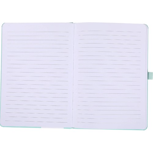 Cuaderno A5 de hojas rayadas, 96 hojas, 80 gr, color verde, ALCAMPO.