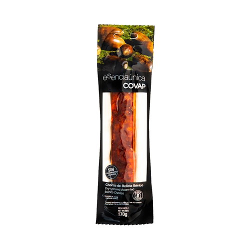 COVAP Chorizo de bellota ibérico, curado en tripa fibran COVAP Esenciaúnica 170 g.