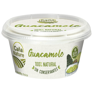 CAÑA NATURE Guacamole tradicional 100% natural, sin conservantes ni gluten CAÑA NATURE 200 g.