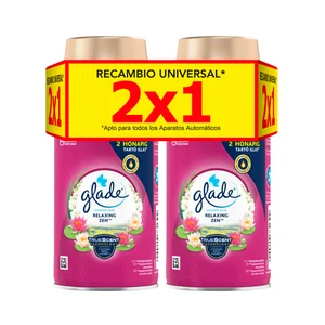 GLADE Recambio de ambientador automático spray relax zen 2X1 269 ml