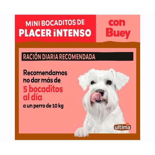 ULTIMA Snack perro mini bocaditos intensos ternera 40 gr.