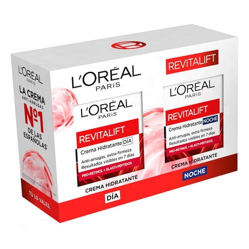 L´ORÉAL PARIS Revitalift Estuche con crema de día y de noche hidratantes.