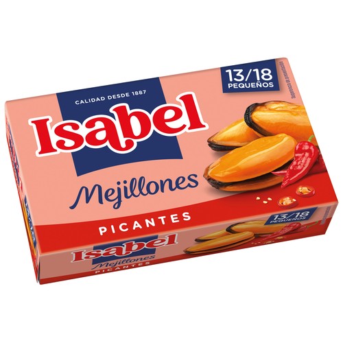 ISABEL Mejillones picantes 13/18 piezas 69 g.
