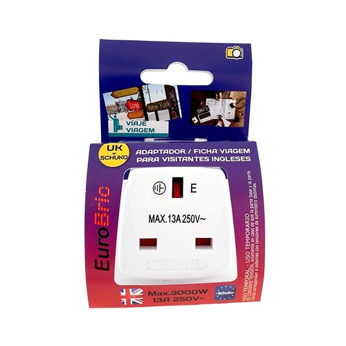 Adaptador para visitantes ingleses, EUROBRIC 2000.