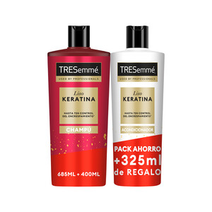 Imagen de TRESEMMÉ keratina Pack de champú y acondicionador 685 + 400 ml.