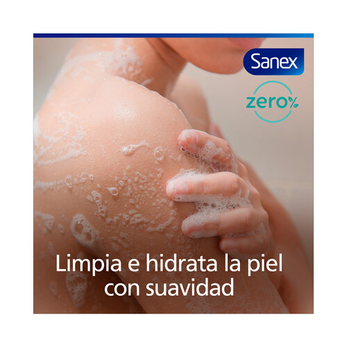 SANEX Zero% Recarga de gel hidratante para baño o ducha, para todo tipo de pieles 950 ml.