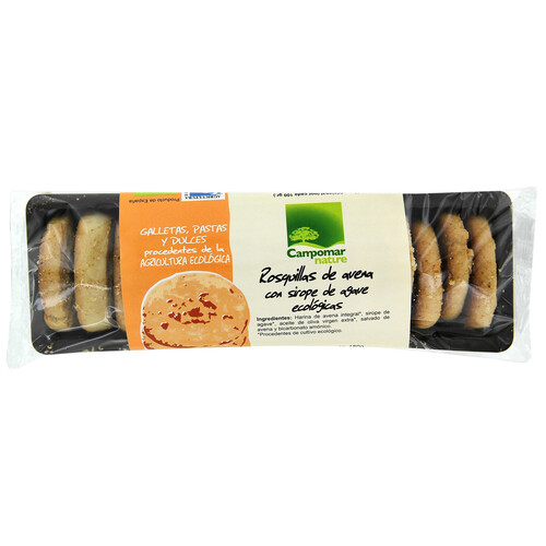 CAMPOMAR NATURE Rosquillas de avena con sirope de agave rcológicas CAMPOMAR Nature 150 g.