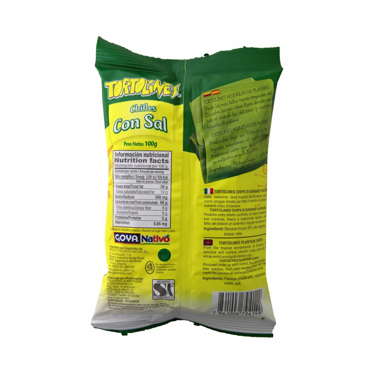 Plátano frito salado bolsa de 114 g.