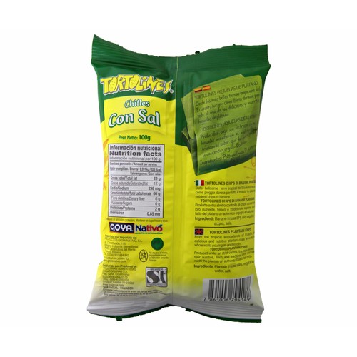 TORTOLINES Plátano frito salado bolsa de 114 g.