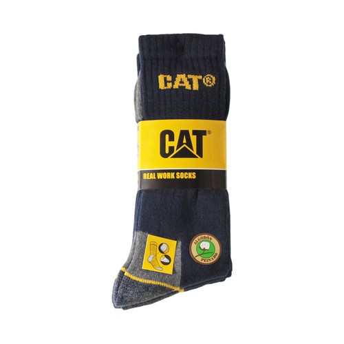 Pack de 3 pares de calcetines CATERPILLAR, color azul marino, talla 41/45.