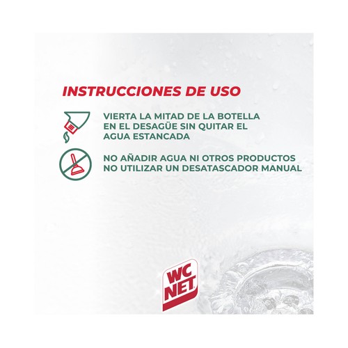 WC NET Desatascador de tuberías profesional TURBO 1 l.