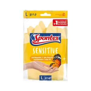 SPONTEX Guantes de látex sensitive talla l 8 1/2 - 9 SPONTEX SENSITIVE 1 par
