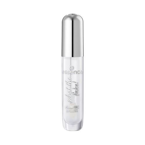 ESSENCE What the fake! tono 100 Sheer genius transparente Brillo de labios voluminizador, acabado brillante.