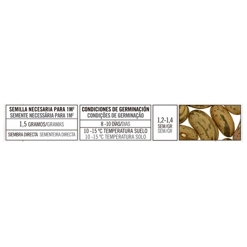 Sobre de semillas para sembrar judías de la variedad en rama de Buenos Aires roja PRODUCTO ALCAMPO.