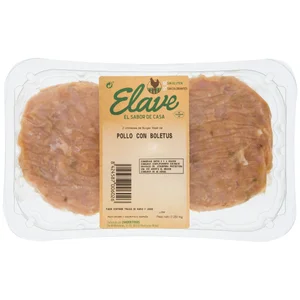 ELAVE Bandeja con burger meat de pollo con boletus, elaboradas sin gluten 2 x 125 g.