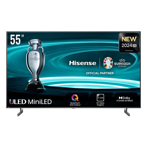 Televisión 139,7 cm (55") QLED-MINILED HISENSE 55U6NQ, 4K, Ultra HD, Smart TV, VIDAA, HDR10+.