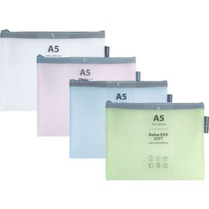 Imagen de Bolsa zipper A5 en colores mate surtidos GRAFOPLAS.
