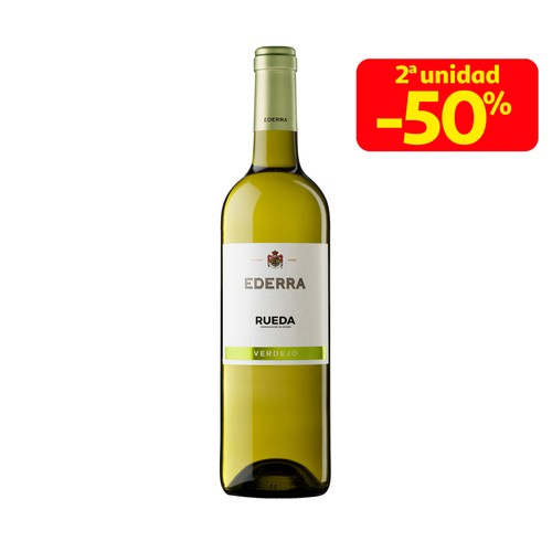 EDERRA  Vino blanco verdejo con D.O. Rueda botella 75 cl.
