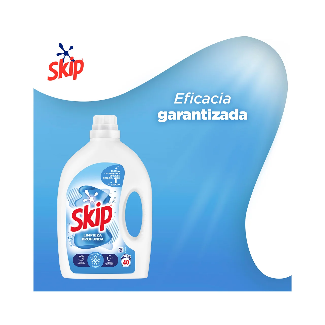 Detergente líquido para unos resultados impecables incluso en agua fria 40 lav. 1.8 l.