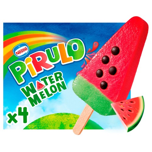 PIRULO Polo con forma y sabor a sandía PIRULO Watermelon de Nestlé 4 x 73 ml.