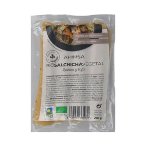 AHIMSA Salchichas vegetales quinoa y tofu ecológicas AHIMSA 200 g.